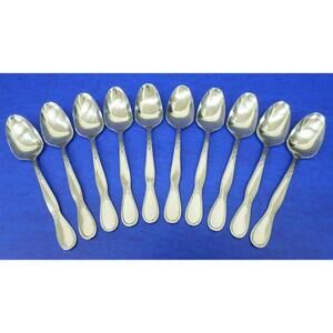 10 - Oneida Northland COLONIAL BOUTIQUE Beaded Stainless Flatware TEASPOONS